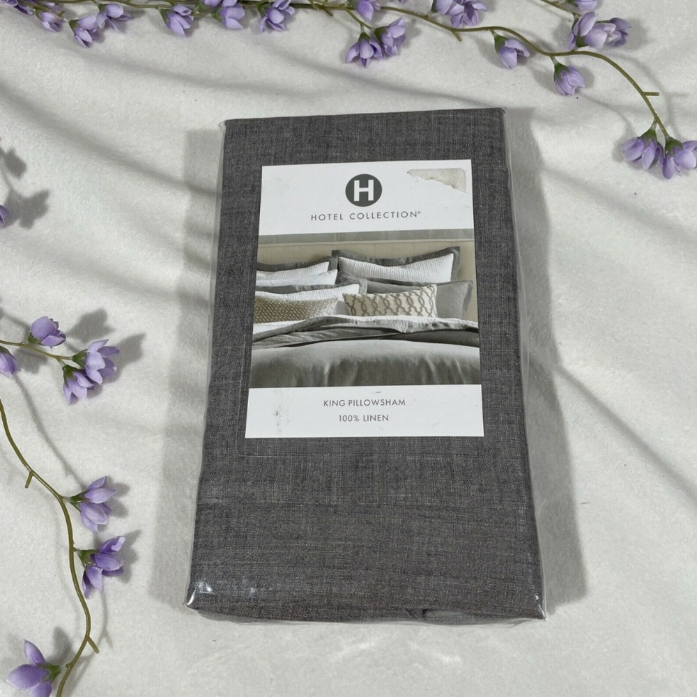 NIB [ 1‎ King ] Pillow Sham for Hotel Collection Linen in Grey